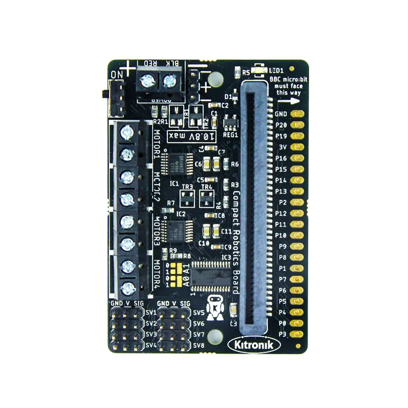 Compact All-In-One Robotics Board for BBC micro:bit