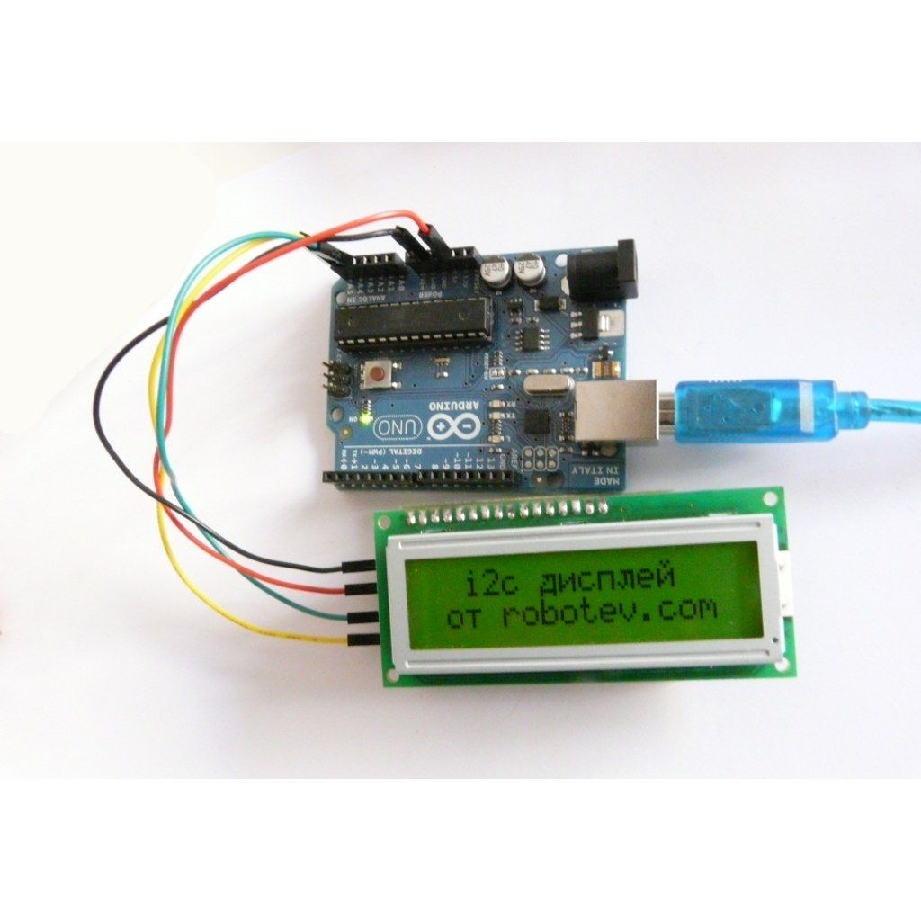 Комплект 16х2 LCD дисплей и I2C модул