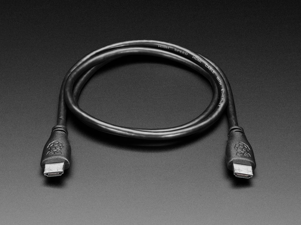 Оfficial Raspberry Pi Micro HDMI to HDMI Cable - 1 meter - черен