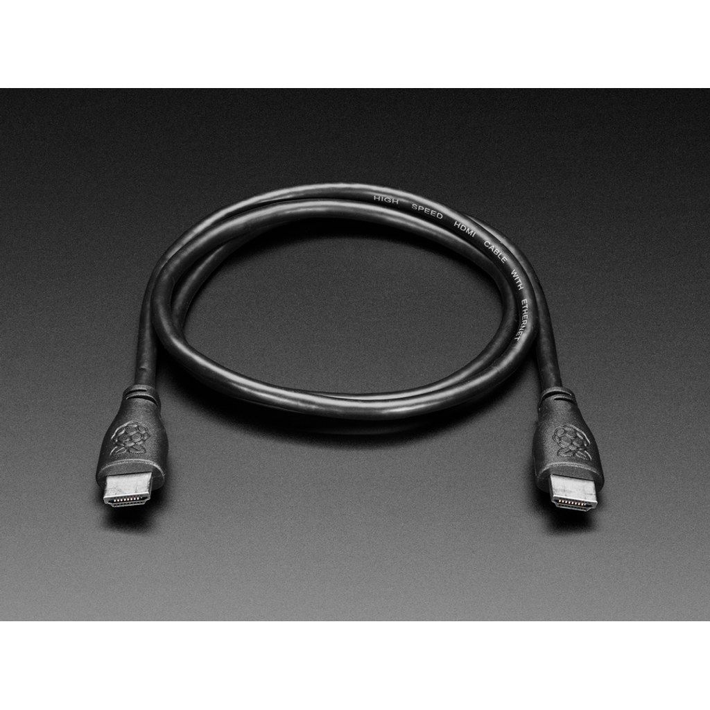 Оfficial Raspberry Pi Micro HDMI to HDMI Cable - 1 meter - черен