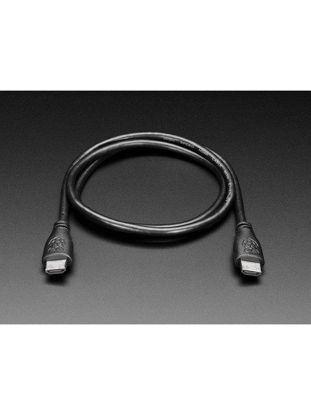Оfficial Raspberry Pi Micro HDMI to HDMI Cable - 1 meter - черен