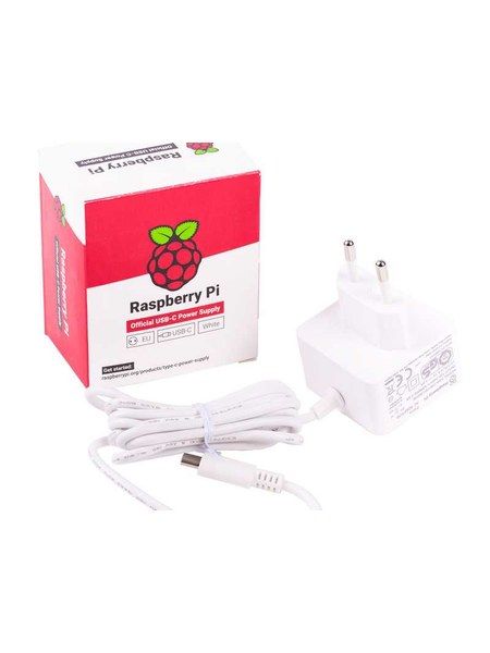 Захранване за Raspberry Pi 4 бяло (15.3W USB-C)