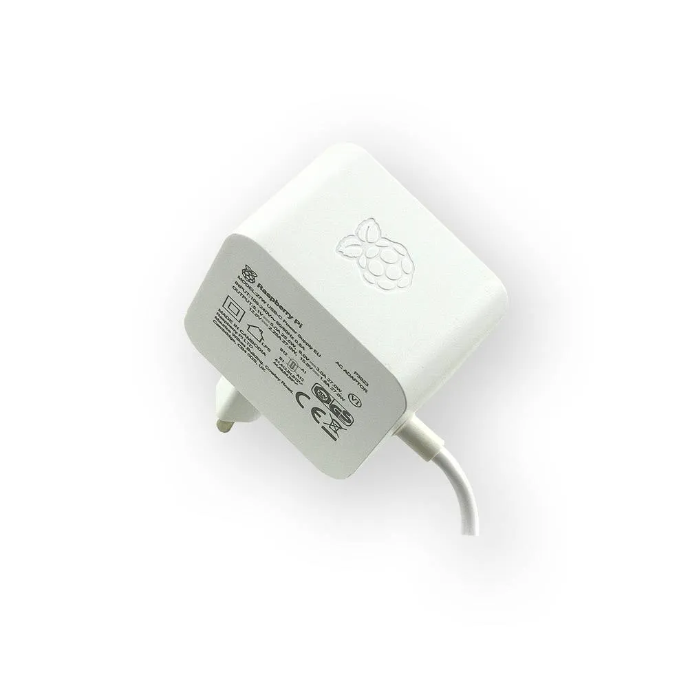 Захранване за Raspberry Pi 5 бяло (27W USB-C)