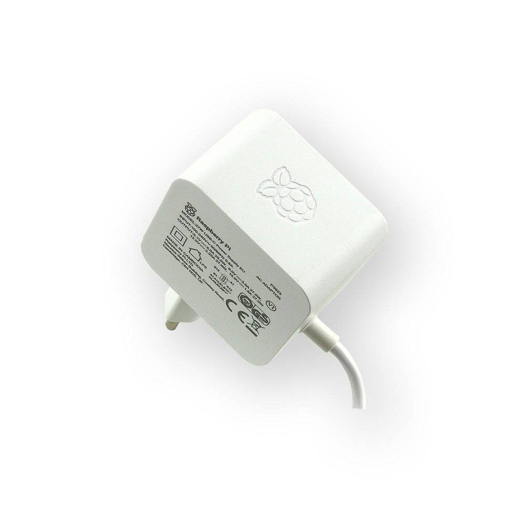 Захранване за Raspberry Pi 5 бяло (27W USB-C)
